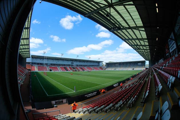 Leigh Centurions v Catalans Dragons Betfred Super League General Stadium view ahead of Leigh Centurions vs Catalans Dragons during the Betfred Super League match at Leigh Sports Village, Leigh Content Not Available For UK Newspapers Copyright: xStephenxGauntx FIL-15599-0001