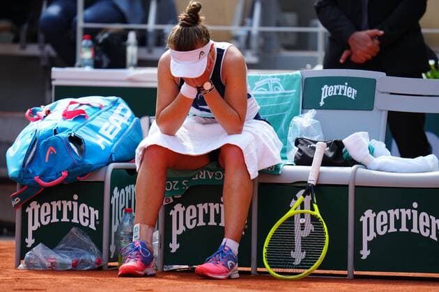 Mandatory Credit: Photo by Javier Garcia BPI Shutterstock (12058169bx) Barbora Krejcikova after victory in the Women s Singles final French Open Tennis, Day Fourteen, Roland Garros, Paris, France - 12 Jun 2021 French Open Tennis, Day Fourteen, Roland Garros, Paris, France - 12 Jun 2021  Copyright: xJavierxGarcia BPI Shutterstockx 12058169bx