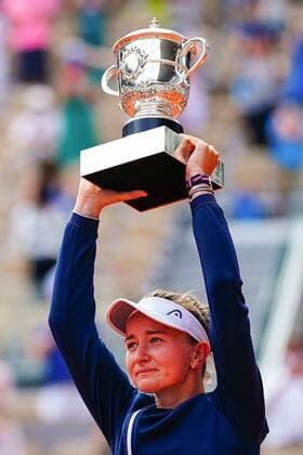 Mandatory Credit: Photo by Javier Garcia BPI Shutterstock (12058169ct) Barbora Krejcikova celebrates with the Suzanne-Lenglen cup after victory in the Women s Singles final French Open Tennis, Day Fourteen, Roland Garros, Paris, France - 12 Jun 2021 French Open Tennis, Day Fourteen, Roland Garros, Paris, France - 12 Jun 2021  Copyright: xJavierxGarcia BPI Shutterstockx 12058169ct