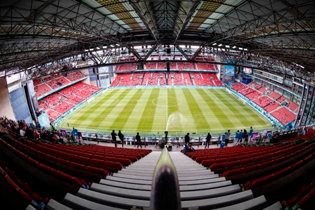 Parken Stadium the UEFA EURO, EM, Europameisterschaft,Fussball 2020 Championship Group B match between Denmark and Finland on June 12, 2021 in Copenhagen, Denmark. (Tomi H‰nninen Newspix24)  Copyright: xTomixHänninenx np24thth1251128087