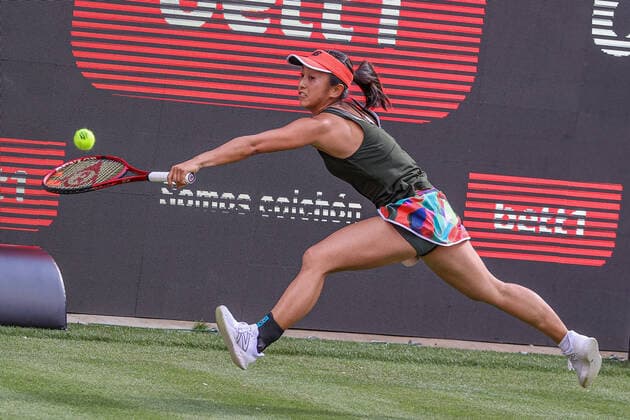 Im Bild: Misaki DOI (JPN) bett1open 2021 WTA, Tennis Damen 500), Berlin, LTTC Rot-Weiß - Steffi-Graf-Stadion, 12.06.2021,