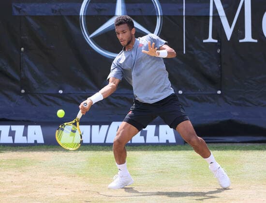 12.06.2021, ATP, Tennis Herren Tour Mercedes Cup 2021 Stuttgart, TC Weissenhof, Tennis, im Bild: Felix Auger Aliassime (CAN)