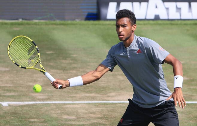 12.06.2021, ATP, Tennis Herren Tour Mercedes Cup 2021 Stuttgart, TC Weissenhof, Tennis, im Bild: Felix Auger Aliassime (CAN)