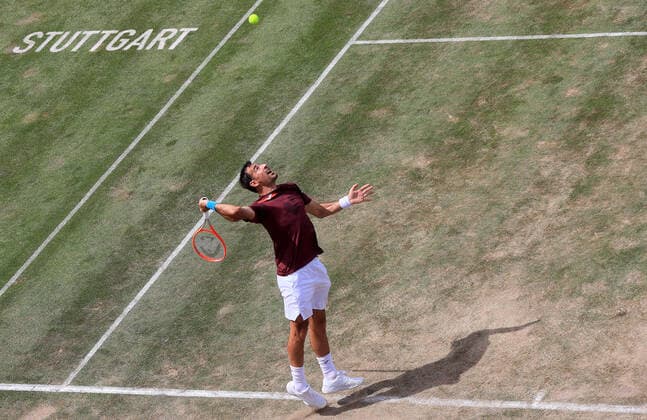 12.06.2021, ATP, Tennis Herren Tour Mercedes Cup 2021 Stuttgart, TC Weissenhof, Tennis, im Bild: Ivan Dodic (CRO)