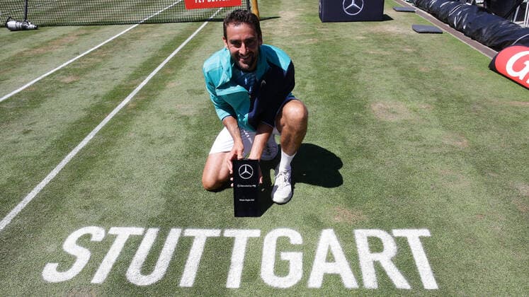 Bilder des Jahres 2021, Sport 06 Juni Sport Bilder des Tages Stuttgart , Tennis MercedesCup 2021 , Finale , Sieger Marin Cilic ( CRO ) *** Stuttgart , Tennis MercedesCup 2021 , Final , Winner Marin Cilic CRO