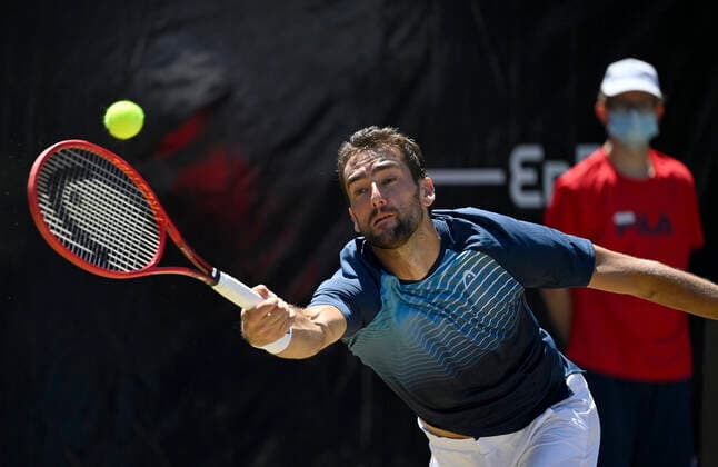 Marin Cilic (CRO) Aktion 13.06.2021 Finale Tennis MercedesCup Stuttgart 2021 Weißenhof ATP, Tennis Herren 07.-13.06.2021 Tennis MercedesCup Stuttgart 2021