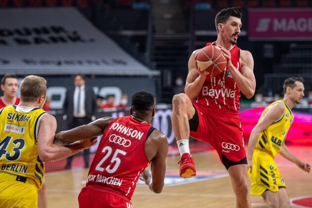 Nihad Djedovic 14 (FC Bayern), FC Bayern Basketball vs. Alba Berlin, BBL Playoffs, Finale, 13.06.2021 Muenchen Bayern Deutschland