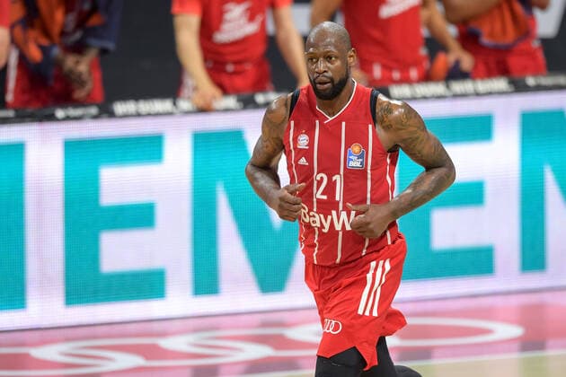 Basketball, BBL, 20210613, FC Bayern München - Alba Berlin. Im Bild James GIST III (FC Bayern München, 21). München Audi Dome Bayern Deutschland Copyright: Passion2Press MarkusxFischerx