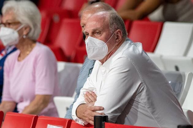 Ehrenpräsident Uli Hoeness (FC Bayern) , FC Bayern Basketball vs. Alba Berlin, BBL Playoffs, Finale, 13.06.2021 Muenchen Bayern Deutschland