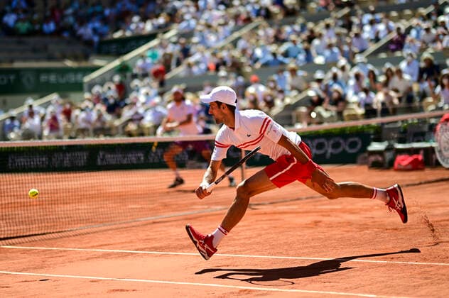 Novak Djokovic (srb) TENNIS : Internationaux de France Roland Garros 2021 - Finale Hommes - Paris - 13 06 2021 JBAutissier Panoramic 