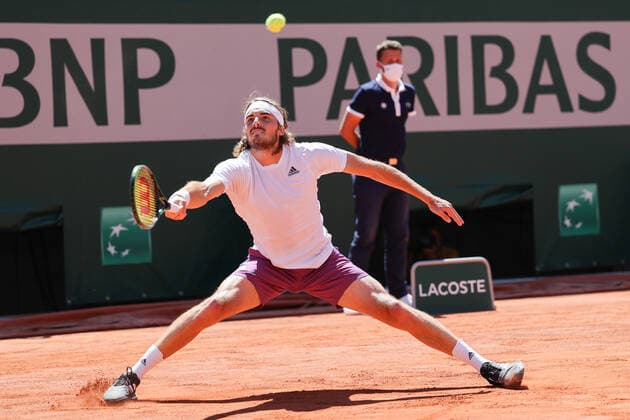 Stefanos Tsitsipas, Herren Einzel Finale, Endspiel Tennis - French Open 2021 - Grand Slam - Roland Garros - Paris - - France - 13 June 2021. Copyright: xJuergenxHasenkopfx