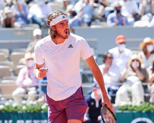 Stefanos Tsitsipas macht die Faust und jubelt, Jubel,Freude,Emotion, Herren Einzel Finale, Endspiel Copyright: xJuergenxHasenkopfx