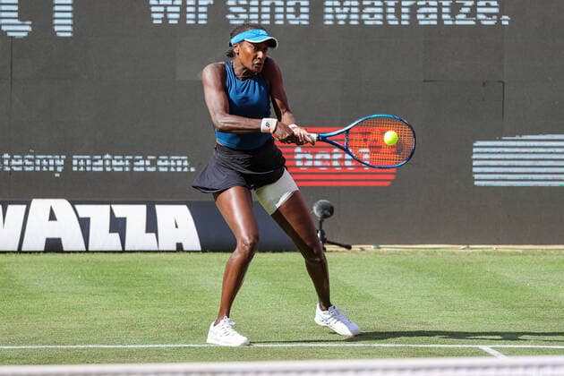 Im Bild: Asia MUHAMMAD (USA) bett1open 2021 WTA, Tennis Damen 500), Berlin, LTTC Rot-Weiß - Steffi-Graf-Stadion, 13.06.2021,