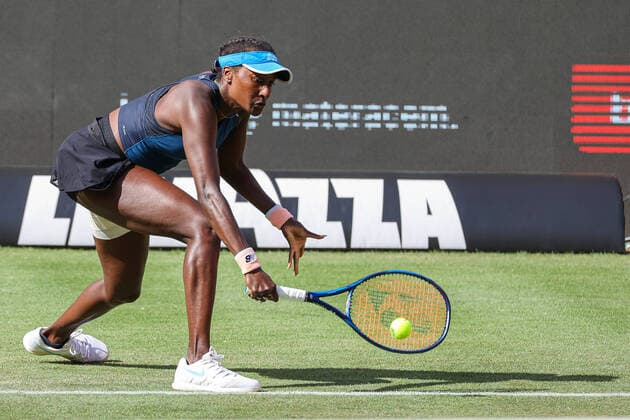 Im Bild: Asia MUHAMMAD (USA) bett1open 2021 WTA, Tennis Damen 500), Berlin, LTTC Rot-Weiß - Steffi-Graf-Stadion, 13.06.2021,