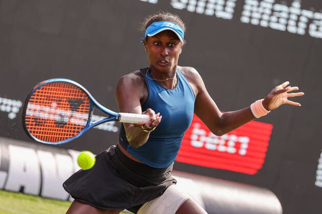 Im Bild: Asia MUHAMMAD (USA) bett1open 2021 WTA, Tennis Damen 500), Berlin, LTTC Rot-Weiß - Steffi-Graf-Stadion, 13.06.2021,