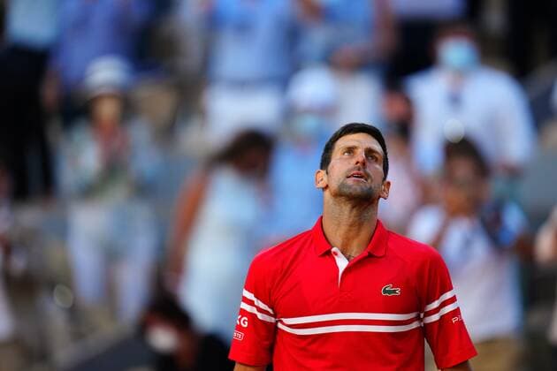 Mandatory Credit: Photo by Javier Garcia BPI Shutterstock (12058233ij) Novak Djokovic celebrates winning the Men s Singles final French Open Tennis, Day Fifteen, Roland Garros, Paris, France - 13 Jun 2021 French Open Tennis, Day Fifteen, Roland Garros, Paris, France - 13 Jun 2021  Copyright: xJavierxGarcia BPI Shutterstockx 12058233ij