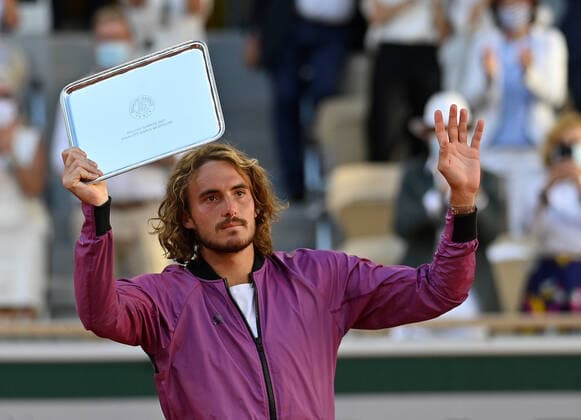2021 Roland Garros Mens Single Final Runner Up : Stefanos Tsitsipas , Greece