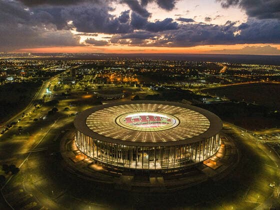 June 13, 2021, Brasilia, Federal District, Brazil: Aerial images of Mane Garrincha stadium, in Brasilia, during opening match of Copa America 2021, between Brazil and Venezuela, on Sunday afternoon (13).  Copyright: xWellingtonxMacedox