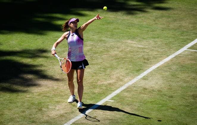 Mandatory Credit: Photo by Rob Prange Shutterstock (12072930y) Alize Cornet of France in action during the first round of the 2021 bett1open WTA, Tennis Damen 500 tennis tournament bett1open Tournament, Tennis, Berlin, Germany - 14 Jun 2021 bett1open Tournament, Tennis, Berlin, Germany - 14 Jun 2021  Copyright: xRobxPrange Shutterstockx 12072930y