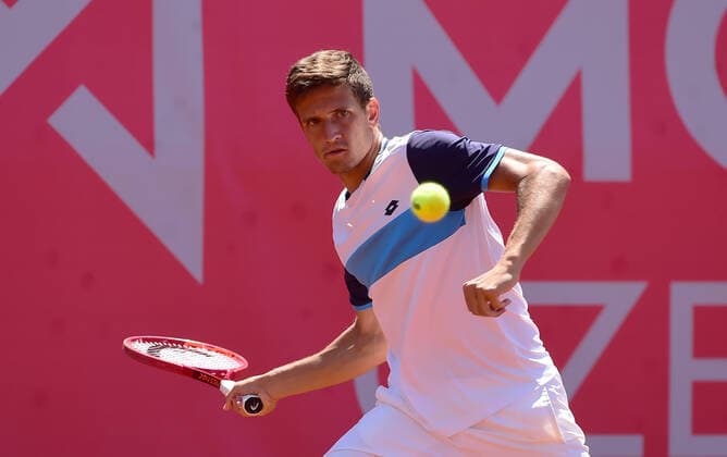 Tenisovy turnaj muzu kategorie challenger Moneta Czech Open, 1. kolo, 14. cervna 2021 v Prostejove. Vit Kopriva z CR. CTKPhotoP2021061404574  LPE 002