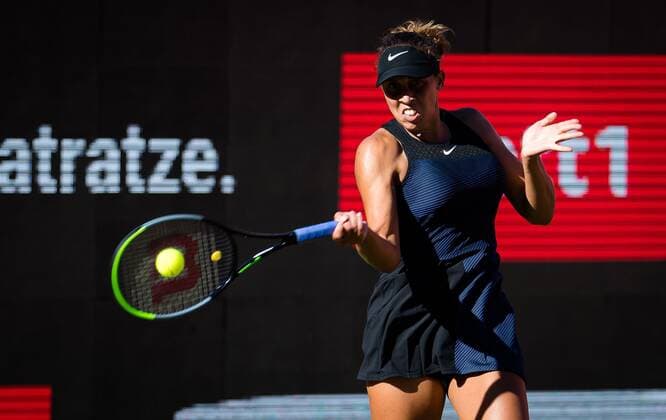Mandatory Credit: Photo by Rob Prange Shutterstock (12072930ci) Madison Keys of the United States in action during the first round of the 2021 bett1open WTA, Tennis Damen 500 tennis tournament bett1open Tournament, Tennis, Berlin, Germany - 14 Jun 2021 bett1open Tournament, Tennis, Berlin, Germany - 14 Jun 2021  Copyright: xRobxPrange Shutterstockx 12072930ci