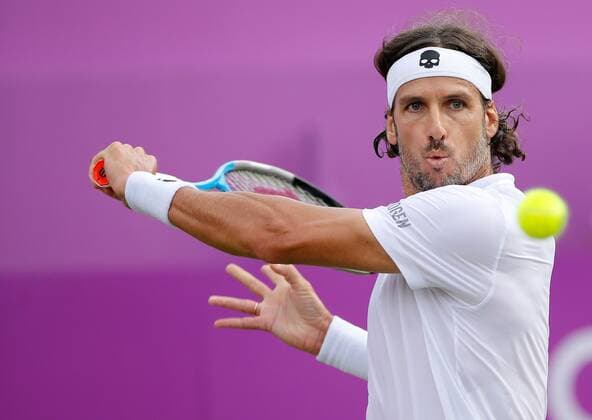 Mandatory Credit: Photo by Ella Ling BPI Shutterstock (12071591cr) Feliciano Lopez of Spain in action Cinch Championships, Day One, Tennis, Queens Club, London, UK - 14 June 2021 EDITORIAL USE ONLY No use with unauthorised audio, video, data, fixture lists, club league logos or live services. Online in-match use limited to 120 images, no video emulation. No use in betting, games or single club league player publications. Cinch Championships, Day One, Tennis, Queens Club, London, UK - 14 June 2021 EDITORIAL USE ONLY No use with unauthorised audio, video, data, fixture lists, club league logos or live services. Online in-match use limited to 120 images, no video emulation. No use in betting, games or single club league player publications.  Copyright: xEllaxLing BPI Shutterstockx 12071591cr