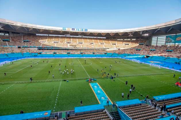 SEVILLE, SPAIN - JUNE 14: Stadium before the UEFA EURO, EM, Europameisterschaft,Fussball 2020 Championship Group E match between Spain and Sweden on June 14, 2021 in Seville, Spain. (Photo by Juan Jose Ubeda). SPO, SOC, FOI  Copyright: xJuanxJosexUbedax