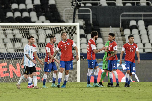 Argentina x Chile RIO DE JANEIRO, RJ - 14.06.2021: ARGENTINA X CHILE - Match between Argentina x Chile, valid for the first round of Copa America Brazil 2021, held at Nilton Santos Stadium, Rio de Janeiro RJ, this Monday (14). (Photo: Nayra Halm Fotoarena) x2079734x  NayraxHalm
