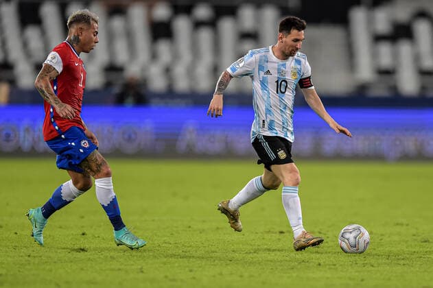Argentina v Chile: Group A - Copa America Brazil 2021 Messi Argentina player during a match against Chile at the Engenhao stadium for the Copa AmÃ rica 2021, on June 14, 2021 in Rio de Janeiro, Brazil. Rio De Janeiro Brazil ribeiro-notitle210614_npciv  Copyright: xThiagoxRibeirox