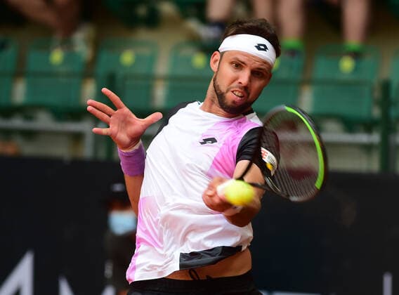 Jiri Vesely (Czech) attends the Moneta Czech Open - ATP, Tennis Herren Challenger Tour tennis tournament, 1st round, on June 15, 2021, in Prostejov, Czech Republic. (CTKxPhoto LudekxPerina) CTKPhotoP2021061505771  LPE 005