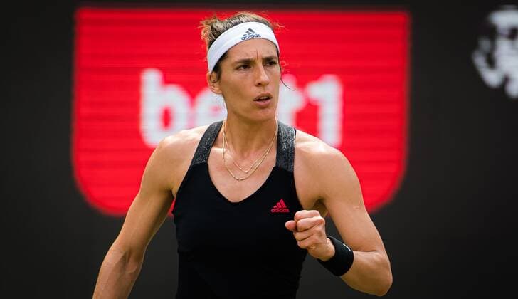 Mandatory Credit: Photo by Rob Prange Shutterstock (12072931bf) IAndrea Petkovic of Germany in action during the first round of the 2021 bett1open WTA, Tennis Damen 500 tennis tournament bett1open Tournament, Tennis, Berlin, Germany - 15 Jun 2021 bett1open Tournament, Tennis, Berlin, Germany - 15 Jun 2021  Copyright: xRobxPrange Shutterstockx 12072931bf