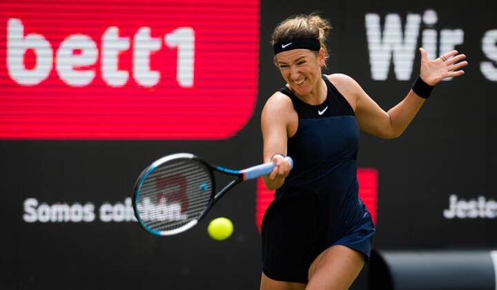 Mandatory Credit: Photo by Rob Prange Shutterstock (12072931bd) IVictoria Azarenka of Belarus in action during the first round of the 2021 bett1open WTA, Tennis Damen 500 tennis tournament bett1open Tournament, Tennis, Berlin, Germany - 15 Jun 2021 bett1open Tournament, Tennis, Berlin, Germany - 15 Jun 2021  Copyright: xRobxPrange Shutterstockx 12072931bd