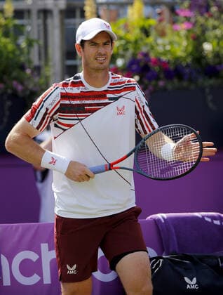 Mandatory Credit: Photo by Ella Ling BPI Shutterstock (12074706by) Andy Murray of GBR walks onto court Cinch Championships, Day Two, Tennis, Queens Club, London, UK - 15 June 2021 EDITORIAL USE ONLY No use with unauthorised audio, video, data, fixture lists, club league logos or live services. Online in-match use limited to 120 images, no video emulation. No use in betting, games or single club league player publications. Cinch Championships, Day Two, Tennis, Queens Club, London, UK - 15 June 2021 EDITORIAL USE ONLY No use with unauthorised audio, video, data, fixture lists, club league logos or live services. Online in-match use limited to 120 images, no video emulation. No use in betting, games or single club league player publications.  Copyright: xEllaxLing BPI Shutterstockx 12074706by