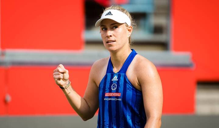 Mandatory Credit: Photo by Rob Prange Shutterstock (12072931cf) Angelique Kerber of Germany in action during her first-round match at the 2021 bett1open WTA, Tennis Damen 500 tennis tournament bett1open Tournament, Tennis, Berlin, Germany - 15 Jun 2021 bett1open Tournament, Tennis, Berlin, Germany - 15 Jun 2021  Copyright: xRobxPrange Shutterstockx 12072931cf