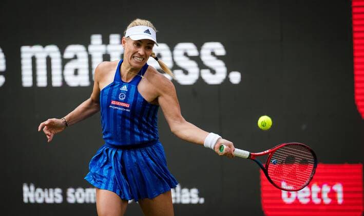 Mandatory Credit: Photo by Rob Prange Shutterstock (12072931cq) Angelique Kerber of Germany in action during her first-round match at the 2021 bett1open WTA, Tennis Damen 500 tennis tournament bett1open Tournament, Tennis, Berlin, Germany - 15 Jun 2021 bett1open Tournament, Tennis, Berlin, Germany - 15 Jun 2021  Copyright: xRobxPrange Shutterstockx 12072931cq