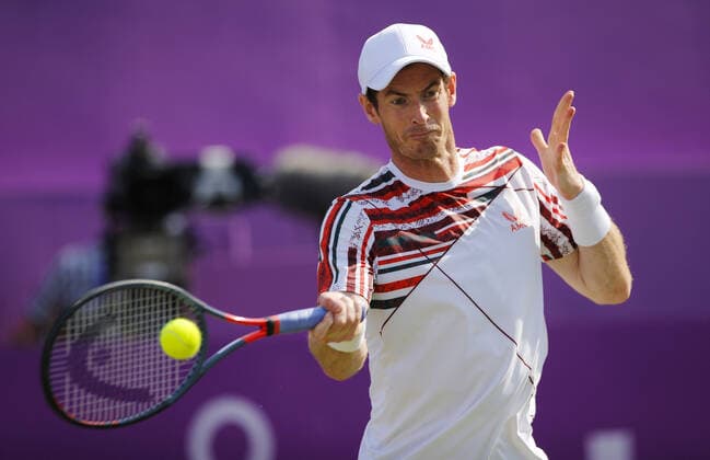 Mandatory Credit: Photo by Ella Ling BPI Shutterstock (12074706cs) Andy Murray of GBR in action Cinch Championships, Day Two, Tennis, Queens Club, London, UK - 15 June 2021 EDITORIAL USE ONLY No use with unauthorised audio, video, data, fixture lists, club league logos or live services. Online in-match use limited to 120 images, no video emulation. No use in betting, games or single club league player publications. Cinch Championships, Day Two, Tennis, Queens Club, London, UK - 15 June 2021 EDITORIAL USE ONLY No use with unauthorised audio, video, data, fixture lists, club league logos or live services. Online in-match use limited to 120 images, no video emulation. No use in betting, games or single club league player publications.  Copyright: xEllaxLing BPI Shutterstockx 12074706cs