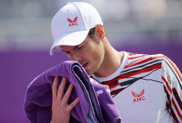 Mandatory Credit: Photo by Ella Ling BPI Shutterstock (12074706cq) Andy Murray of GBR feels the emotion Cinch Championships, Day Two, Tennis, Queens Club, London, UK - 15 June 2021 EDITORIAL USE ONLY No use with unauthorised audio, video, data, fixture lists, club league logos or live services. Online in-match use limited to 120 images, no video emulation. No use in betting, games or single club league player publications. Cinch Championships, Day Two, Tennis, Queens Club, London, UK - 15 June 2021 EDITORIAL USE ONLY No use with unauthorised audio, video, data, fixture lists, club league logos or live services. Online in-match use limited to 120 images, no video emulation. No use in betting, games or single club league player publications.  Copyright: xEllaxLing BPI Shutterstockx 12074706cq