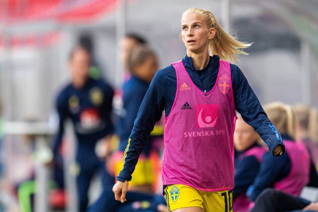 210615 Sofia Jakobsson of Sweden during the International Friendly, Länderspiel, Nationalmannschaft football match between Sweden and Australia on June 15, 2021 in Kalmar. Photo: Christoffer Borg Mattisson BILDBYRAN COP 261 SM0083 fotboll football soccer fotball träningslandskamp international friendly sverige sweden australia dam bbeng Copyright: CHRISTOFFERxBORGxMATTISSON BB210615CB027