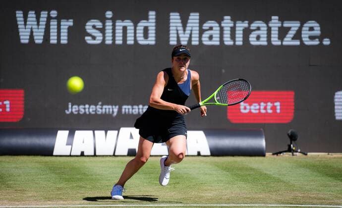Mandatory Credit: Photo by Rob Prange Shutterstock (12072933t) Elina Svitolina of the Ukraine in action during her second round at the 2021 bett1open WTA, Tennis Damen 500 tennis tournament bett1open Tournament, Tennis, Berlin, Germany - 16 Jun 2021 bett1open Tournament, Tennis, Berlin, Germany - 16 Jun 2021  Copyright: xRobxPrange Shutterstockx 12072933t