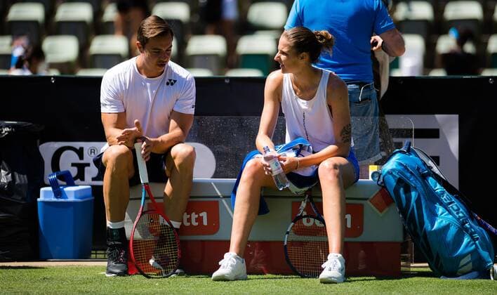 Mandatory Credit: Photo by Rob Prange Shutterstock (12072933cx) Karolina Pliskova of the Czech Republic during practice at the 2021 bett1open WTA, Tennis Damen 500 tennis tournament bett1open Tournament, Tennis, Berlin, Germany - 16 Jun 2021 bett1open Tournament, Tennis, Berlin, Germany - 16 Jun 2021  Copyright: xRobxPrange Shutterstockx 12072933cx