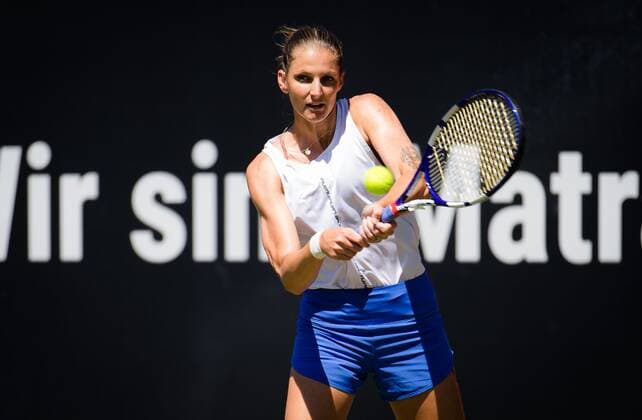Mandatory Credit: Photo by Rob Prange Shutterstock (12072933cw) Karolina Pliskova of the Czech Republic during practice at the 2021 bett1open WTA, Tennis Damen 500 tennis tournament bett1open Tournament, Tennis, Berlin, Germany - 16 Jun 2021 bett1open Tournament, Tennis, Berlin, Germany - 16 Jun 2021  Copyright: xRobxPrange Shutterstockx 12072933cw