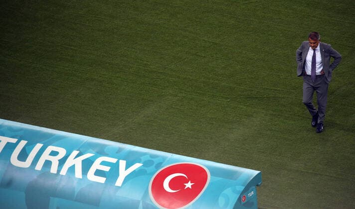 Coach Senol Gunes of Turkey during the EURO 2020 Group A second match between Turkey and Wales at Olympic Stadium in Baku , Azerbaijan , on 16 June , 2021. 