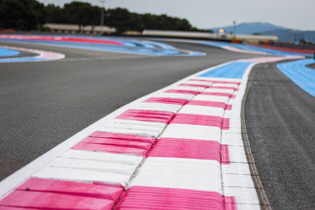 Track, details, Kerb, Circuit during the Formula 1 Emirates Grand Prix de France 2021, 7th round of the 2021 FIA Formula One World Championship, WM, Weltmeisterschaft from June 18 to 20, 2021 on the Circuit Paul Ricard, in Le Castellet, France - FORMULE 1 : Grand Prix de France - Circuit Paul-Ricard - 17 06 2021 DPPI PANORAMIC  AV6_9184