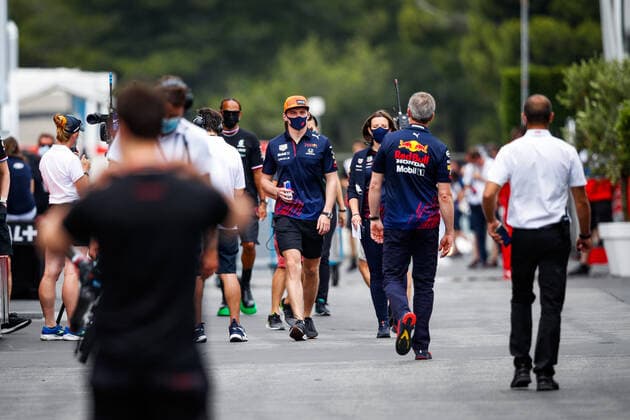 VERSTAPPEN Max (ned), Red Bull Racing Honda RB16B, portrait during the Formula 1 Emirates Grand Prix de France 2021, 7th round of the 2021 FIA Formula One World Championship, WM, Weltmeisterschaft from June 18 to 20, 2021 on the Circuit Paul Ricard, in Le Castellet, France - FORMULE 1 : Grand Prix de France - Circuit Paul-Ricard - 17 06 2021 DPPI PANORAMIC  20210617_GOODEN__GO04902