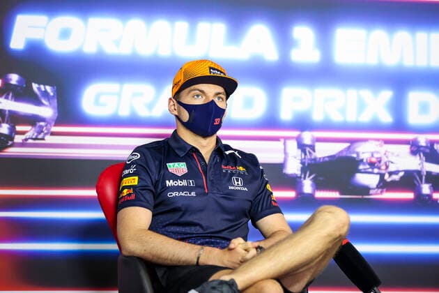 VERSTAPPEN Max (ned), Red Bull Racing Honda RB16B, portrait, press conference, PK, Pressekonferenz during the Formula 1 Emirates Grand Prix de France 2021, 7th round of the 2021 FIA Formula One World Championship, WM, Weltmeisterschaft from June 18 to 20, 2021 on the Circuit Paul Ricard, in Le Castellet, France - FORMULE 1 : Grand Prix de France - Circuit Paul-Ricard - 17 06 2021 DPPI PANORAMIC AV6_9458