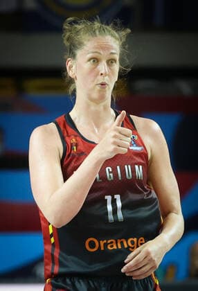 Belgian Cats Emma Meesseman gestures during the match between Belgium s national women s basketball team The Belgian Cats and Bosnia-Herzegovina, in Strasbourg, France, Thursday 17 June 2021. The Belgian Cats are in France for the FIBA Women s EuroBasket 2021 European Basketball championships, that take place from 17 to 27 June. VIRGINIExLEFOUR  x3010556x