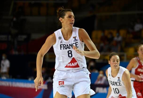 STRASBOURG, FRANCE - JUNE 17: Helena Ciak of France pictured during FIBA Women s Eurobasket match between France and Croatia on JUNE 17, 2021 in Strasbourg, France,17 06 2021 BASKET BALL FEMIMIN : France vs Croatie - FIBA Women s Eurobasket - Strasbourg - 17 06 2021 PhilippeCrochet Panoramic 