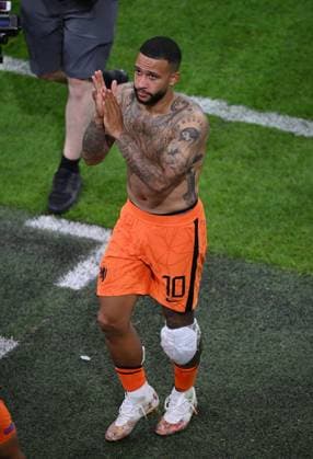 FUSSBALL Euro 2021 GRUPPE C Spiel 17 Niederlande - Oesterreich 17.06.2021 Memphis Depay (Niederlande) nach dem Spiel *** FOOTBALL Euro 2021 GROUP C Match 17 Netherlands Austria 17 06 2021 Memphis Depay Netherlands after the match