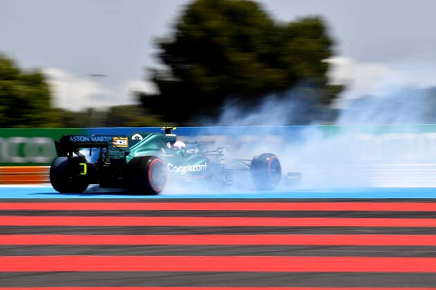 VETTEL Sebastian F1 Team Aston Martin Unfall im 1.Training am Freitag F1 Saison 2021 GP von Frankreich am 18.Juni 2021 in Le Castellet