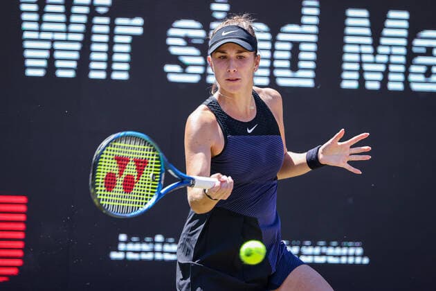 Im Bild: Belinda BENCIC (SUI) bett1open 2021, Berlin, LTTC Rot-Weiß - Steffi-Graf-Stadion, 18.06.2021,